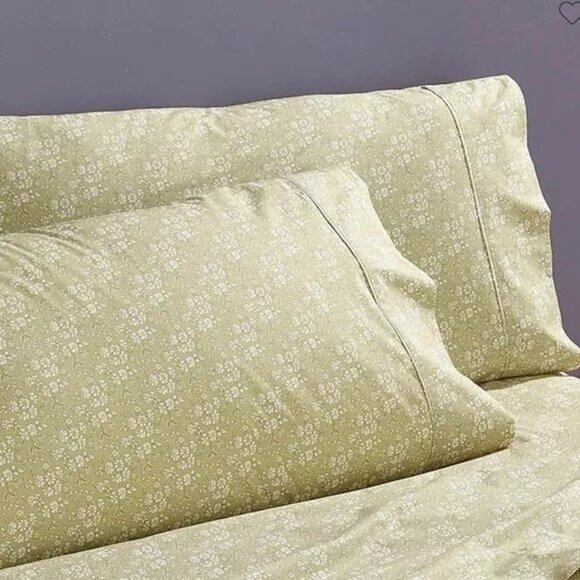 J.Crew Limited-Edition King Sheet Set In Liberty Capel Floral Fabric Green White - Picture 1 of 4